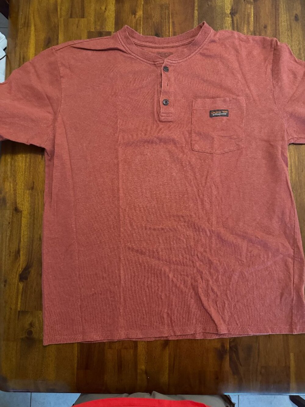 Men's Regenerative Organic Certified™ Cotton Henley Top - XL. LONG SLEEVE